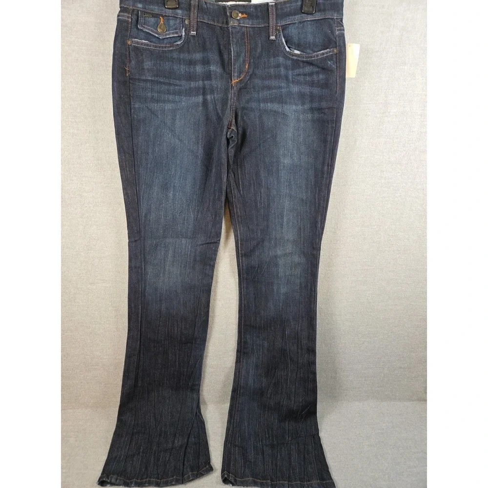 Joe's Jeans Womens 31 The Rocker Dark Wash Boot Cut Lean Flare Fit Jeans NEW - Picture 2 of 14